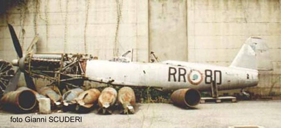 Scrap Fiat G 59 in the Museum Italia Air Force of Vigna di Valle (Rome Small 2