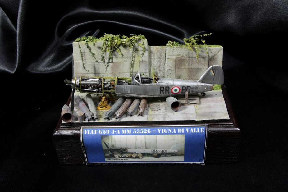 Scrap Fiat G 59 in the Museum Italia Air Force of Vigna di Valle (Rome Small 6