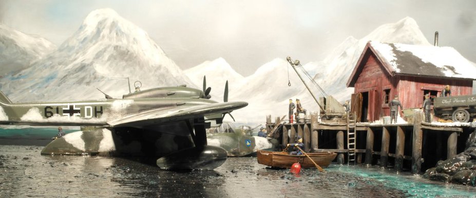 BV138 seaplane refueling at a North Norwegian fishing community 1944 Small 3