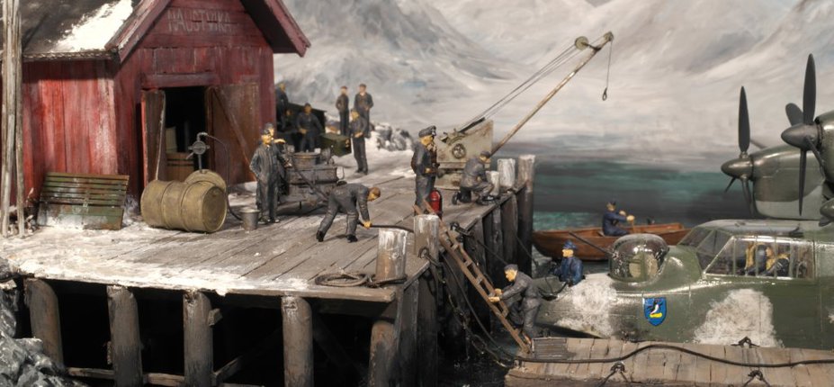 BV138 seaplane refueling at a North Norwegian fishing community 1944 Small 5