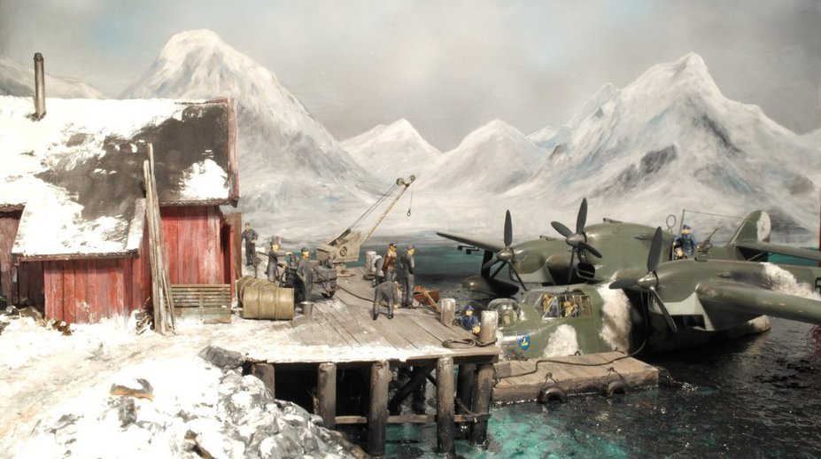 BV138 seaplane refueling at a North Norwegian fishing community 1944 Small 6