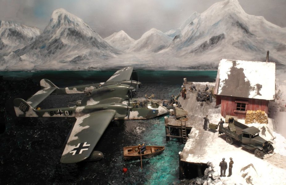 BV138 seaplane refueling at a North Norwegian fishing community 1944 Small 10