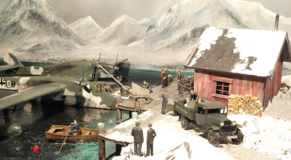 BV138 seaplane refueling at a North Norwegian fishing community 1944 Small 11