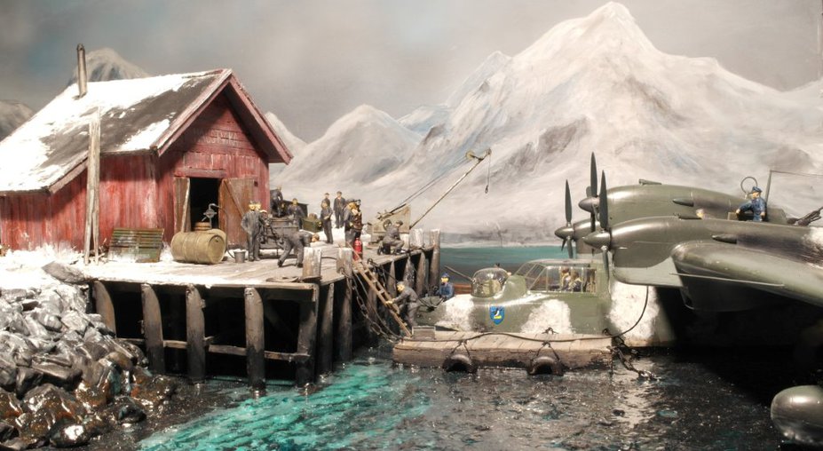 BV138 seaplane refueling at a North Norwegian fishing community 1944 Small 14