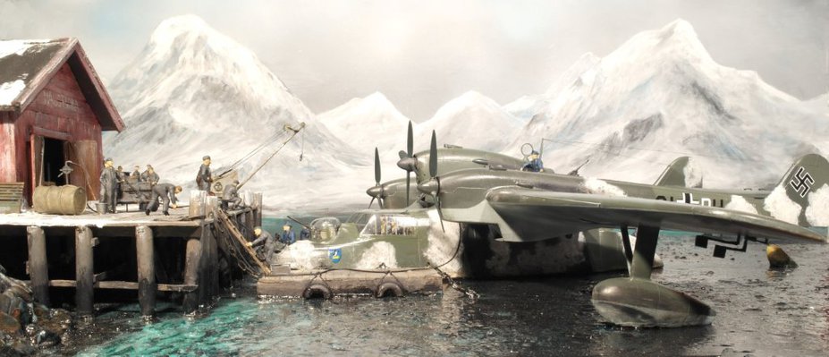 BV138 seaplane refueling at a North Norwegian fishing community 1944 Small 13