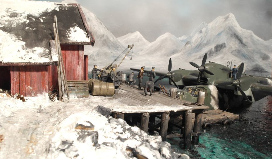 BV138 seaplane refueling at a North Norwegian fishing community 1944 Small 15