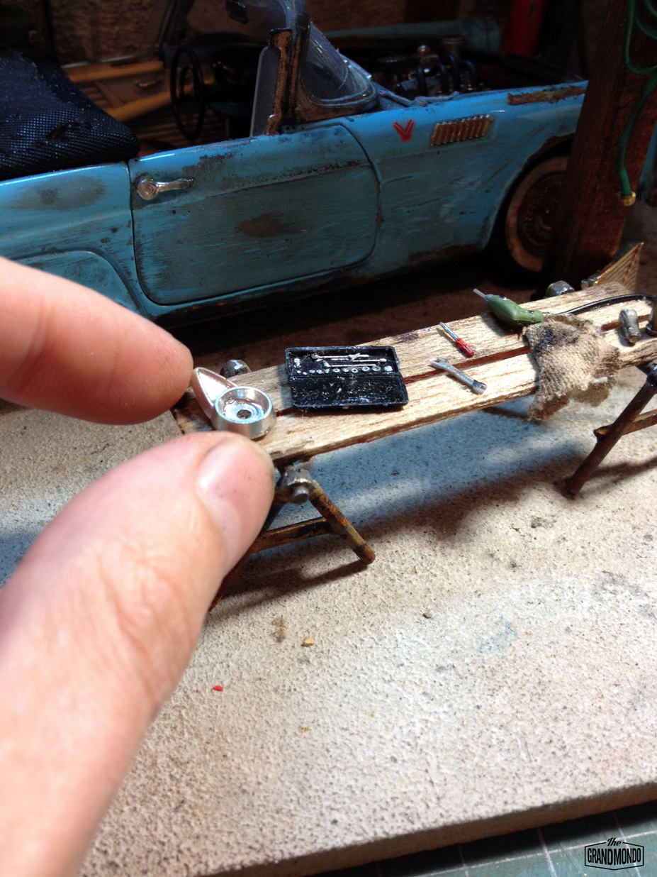 BarnGarage Diorama Ford Thunderbird 1955 Small 6