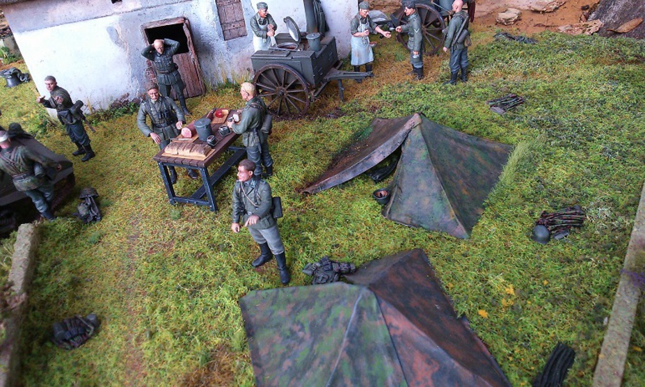 1/35 German Camo sheet (Zeltbahn) tent