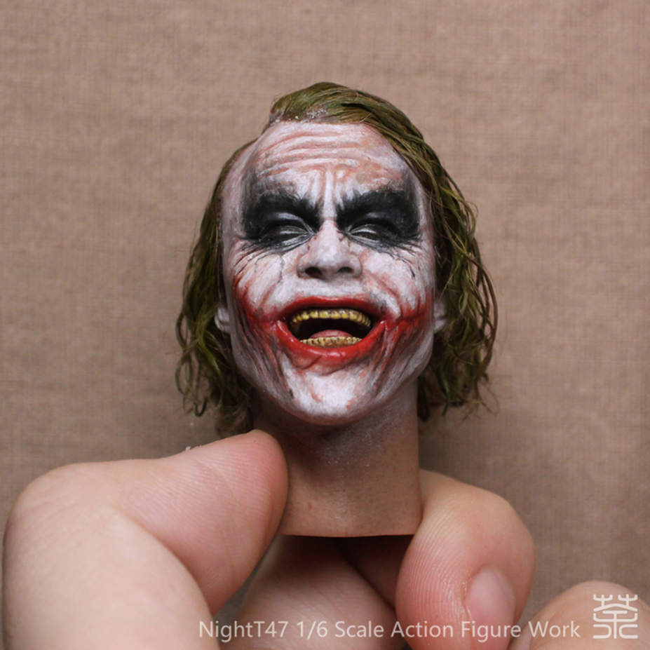 Heath Ledger Joker 1/6 headsculpt repaint & rehair work