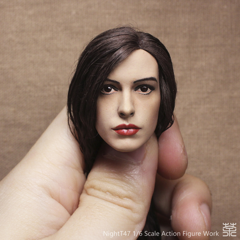 Anne Hathaway 1/6 headsculpt repaint & rehair work