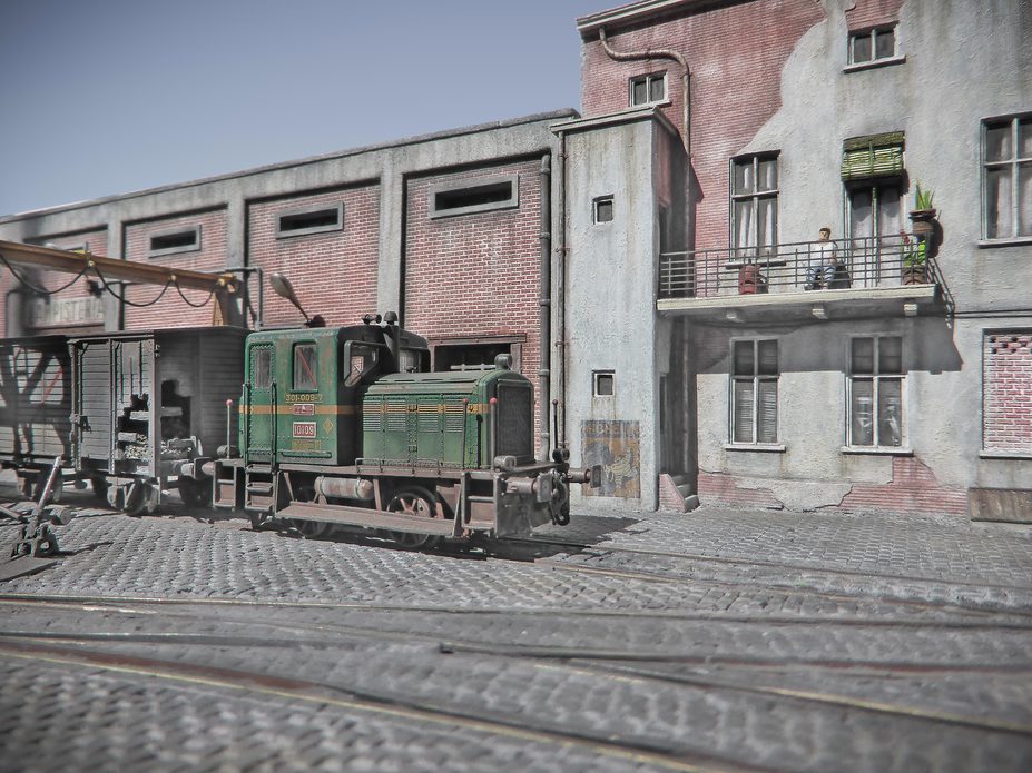 Rail yard. Madrid, year 1969-1970. title=